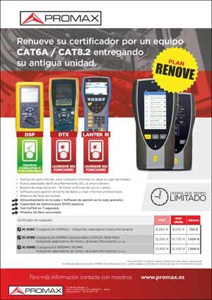Plan RENOVE para certificadores de cableado