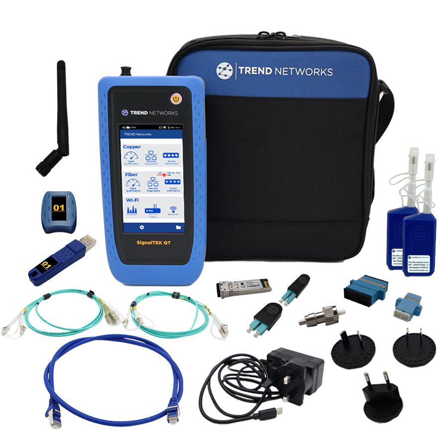 Kit R166001: SignalTEK QT Pro, funda, antena, remotos, SFP multimodo y latiguillos de fibra