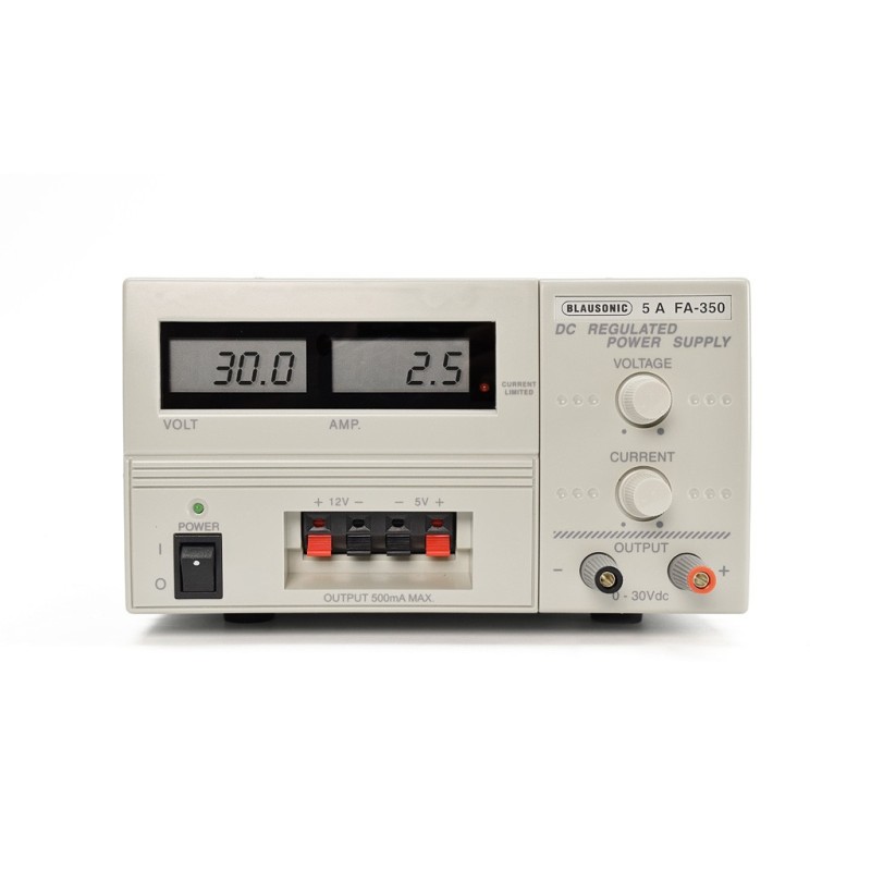 Comprar fuente de alimentación regulable 30V/5A (aux 12V/+5V)