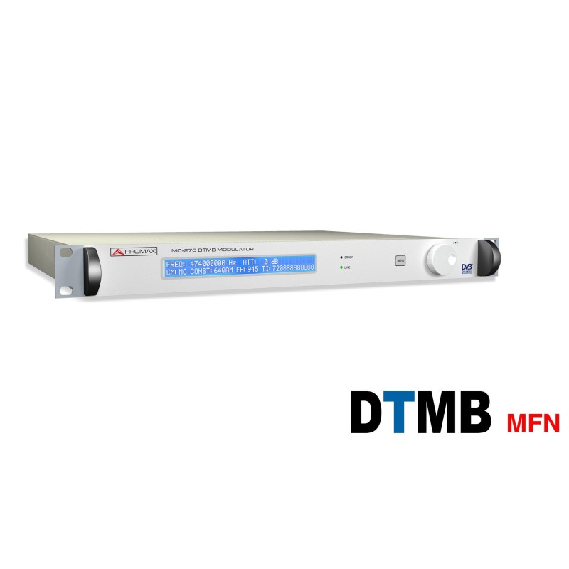 Comprar modulador profesional DTMB en rack 1U para MFN