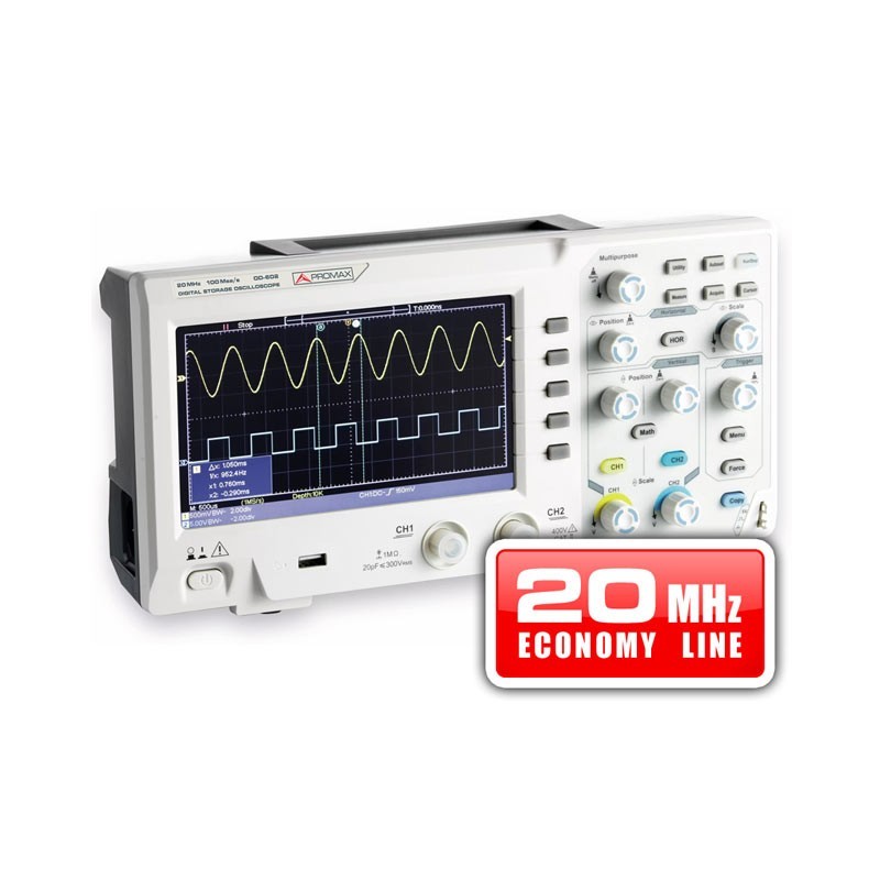 Osciloscopio de 20 MHz (gama económica)