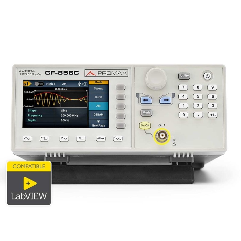 Generador de funciones arbitrario 30 MHz, 125 MS/s