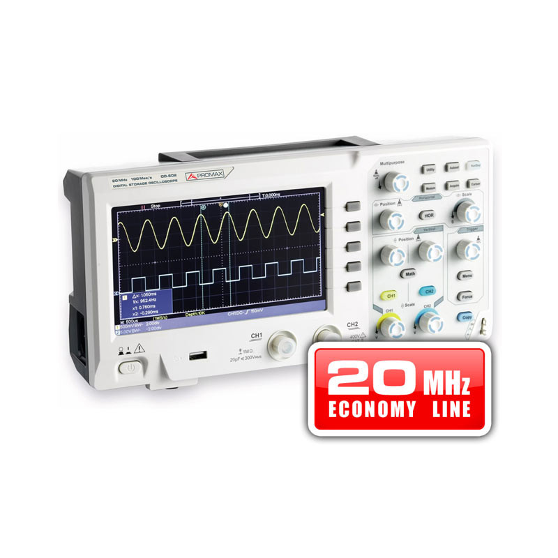 Osciloscopio de 20 MHz (gama económica)