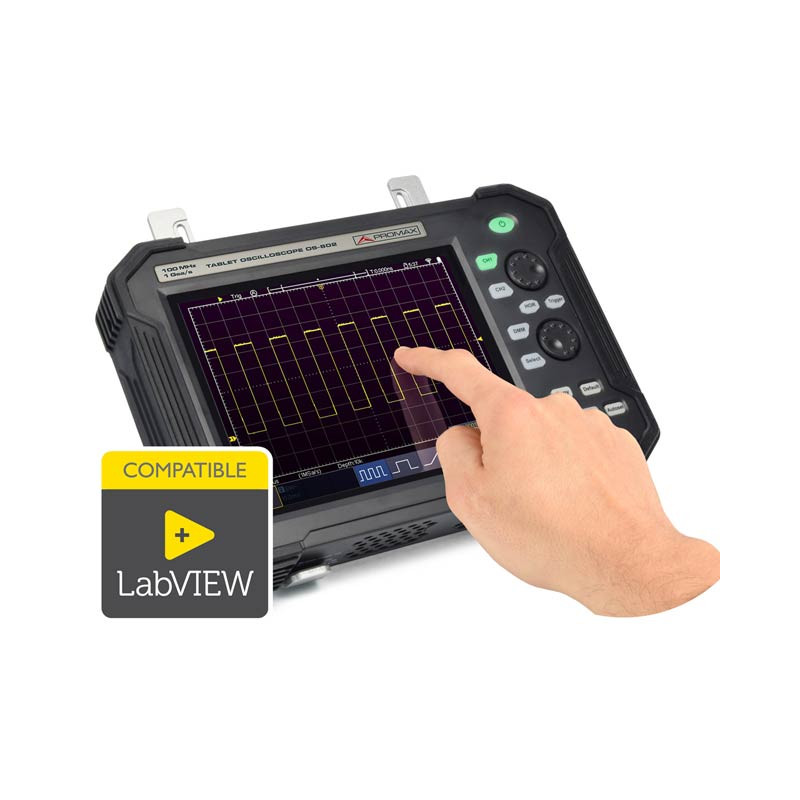 Osciloscopio de 100 MHz en formato tablet con multímetro
